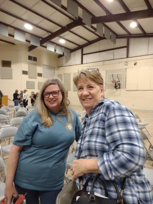 Dee George and Michelle Whitley attended the Town Hall Meeting