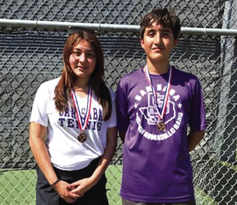 Brenda Aguirre &amp; Isaac Hernandez - 8th grade Consolation Winners in Mixed Doubles