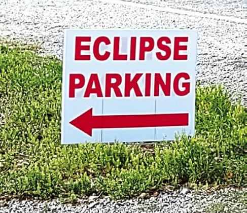 These signs were put up giving visitors directions to the Civic Center where they could enjoy the eclipse for free!