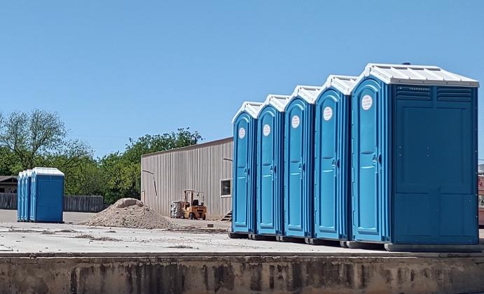 Porta Potties on West Wallace between Mama J’s and DQ