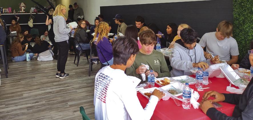 Local church treats San Saba HS seniors to spaghetti lunch