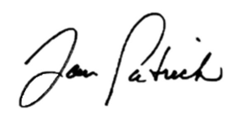 A close-up of a signature

Description automatically generated