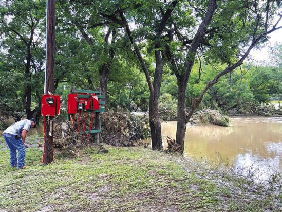 The electrical box is now cleaned out and is being repaired. Courtesy of The Great San Saba River Pecan Company