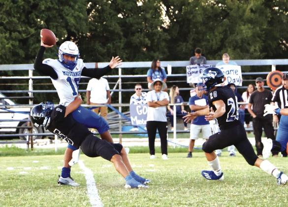 EJ Aviles (#5) taking control of the play in last week’s win over Giddings / Courtesy of Sarah Locker