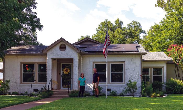 July Yard of the Month belongs to Scott and Abby Snyder on West Storey. Courtesy of Karen Sloan