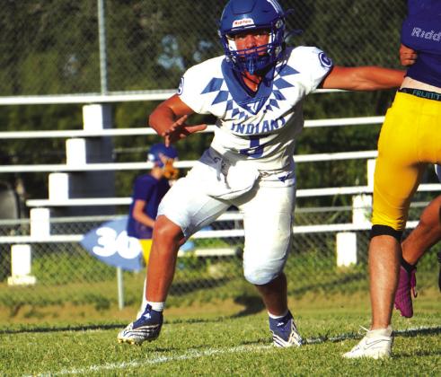 Tatum Shanklin on the move against Rising Star in the scrimmage last week. Courtesy of Valerie Valdez