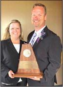 Shown at left are Misty and Chans Moellendorf, Assistant Band Director and Band Director, happily holding the Sweepstakes Award recently earned at the UIL Region 32 Marching Contest held in Burnet. The Golden Armadillo Band earned a Division 1 Superior Rating from all three judges. The Sweepstakes Award was created to reward excellent ratings in the three most measurable aspects of public school band curriculum – marching, prepared concert performance, and ability to sight read music. Submitted by Chans Moe