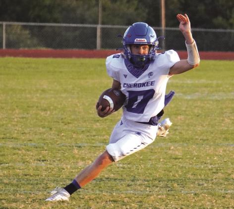 Weston Woolsey running the ball against Round Rock Christian Courtesy of Valerie Valdez