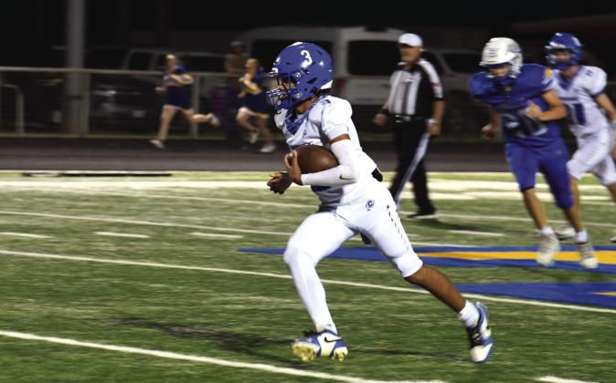 Chris Oakman running the ball in the varsity game versus Trent Courtesy Valerie Valdez