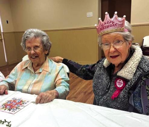Panzee Fikes (left) who graduated with Vera Ralston (right) in 1948, helped her celebrate her 94th birthday this past week.