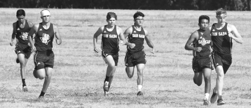 San Saba High School Boys Cross Country Team: Running with purpose L-R: Justin Hernandez, Noah Martinez, Everett Edison, Adan Huron, Julius Salinas and Levi Brown