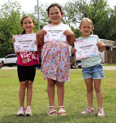 Mrs. Dame’s Homeroom Top Earners: Catherine Christian, Kailynn Cisneroz, and Lacy Johnson