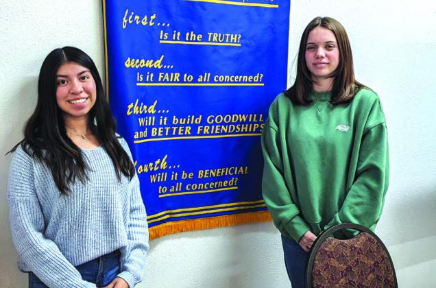 San Saba honor students Esperanza Valles (junior) and Sheridan Haynes (senior)