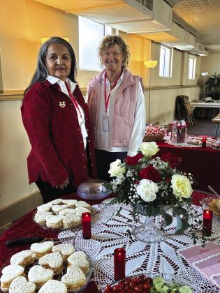 Hostesses for the February meeting were Dianna Furlan and Julie Edgerton. Not pictured is Karen Sloan. Courtesy of Cynthia Sloan