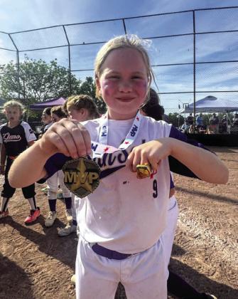 Gentry Bohannon with her MVPmedal and Championship ring Courtesy of Jessica Fuller