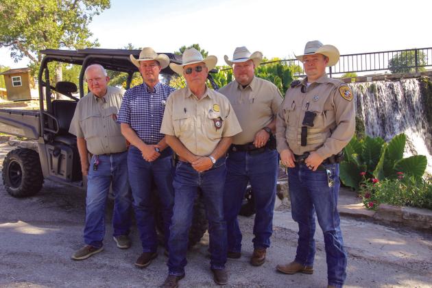 Pictured from Left to Right: Transport Deputy JD Scott, Chief Deputy Reid Daly, Sheriff David Jenkins, Deputy Waylon Chamberlain, Deputy Ian Merriman