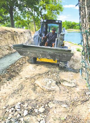 Keep San Saba Beautiful update on rock wall at Mill Pond Park Pavilion