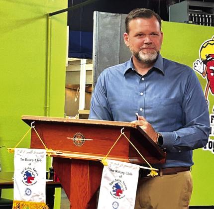 San Saba County Judge Jody Fauley was Rotary Club guest speaker at June 6th meeting.