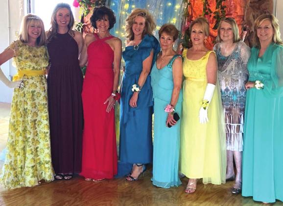 Shown Left to Right are Entertainment Committee members: Karen Henson, Brooke Bagley, Martha Leigh Whitten, Cissy Williams, Patty Shaw, Kathy McEwin, Sherry Ruddick,and Kay Stowell.