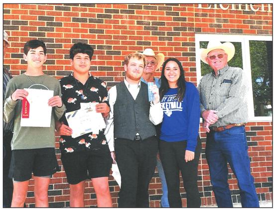 Richland Springs ISD Senior Category Winners (Essays) - Cody Martin 2nd Place, Shawn Wall 3rd place and Tyler Grant 1st place