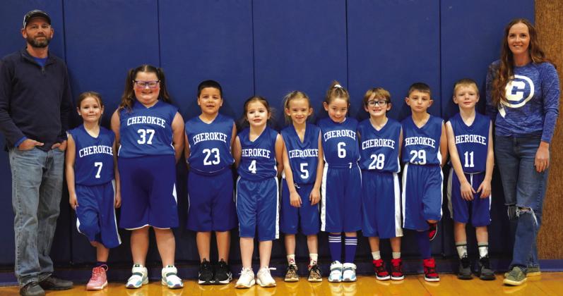 1st and 2nd grade team ~ 4th place:  Left to right: Coach Colt Broyles, Macey Forehand, Braelynn Wilson, Sean Trinidad, Paxley Weeks, Cara Sue Broyles, Faith Dobbs, Brantley Shannon, Gus Latta, Griffin White and Coach Callie Broyles (not pictured: Esme Rocha, Dallas Bryan, and Wiley McKneely) Photo by Susan Shannon