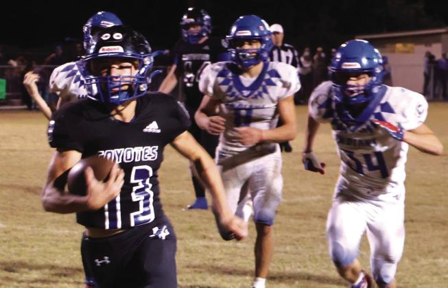 Cohen Ethridge (Fresh.) #13: Offense - 7 Carries 105 yds. - 4 TDs; 1/1 Passing - 25 yds.; Special Teams - 3 KO Returns 75 yds Courtesy of Clifton James Womack RSISD