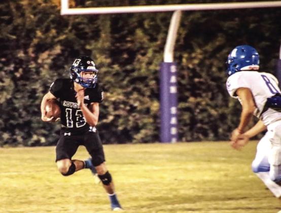 #13 Cohen Ethridge looks to make a play Courtesy of Sixmania football