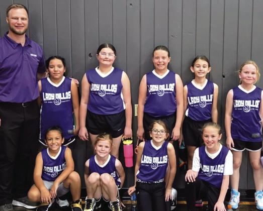 Lady Dillos - 3rd / 4th grade girls Top L-R: Head Coach PJ Fuller, Rocio Argote, Raegan Hay, Hadley Soto, Stella Smith, and Gentry Bohannon. Bottom L-R: Abigail Rivera, Abigail Fuller, Paisley Ward, and Jasmine Vanderburg.