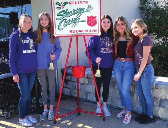 SSHS Student Council, National Honor Society and PAL students volunteer second week to “ring the bell” for donations to Salvation Army