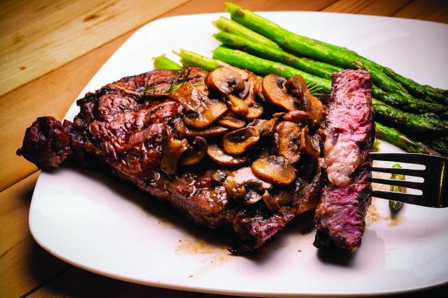 Swiss steak with mushrooms