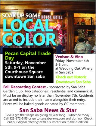 Weekend activities in San Saba, Texas