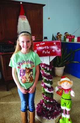 Emma McBee delivering her Letter to Santa!