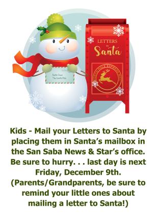 Letters to Santa announcement