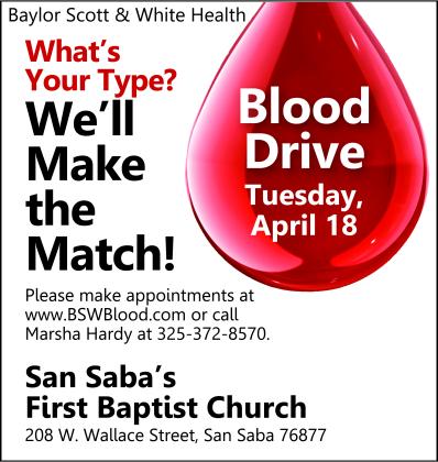 BS&amp;W Blood Drive in San Saba