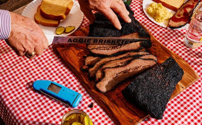Ray Riley is one of the “Aggie Brisketeers” along with meat scientists Drs. Jeffrey W. Savell and Davey Griffin. Texas A&amp;M Foundation