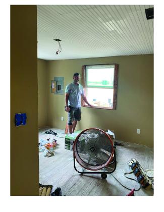 Jody Ray installing trim