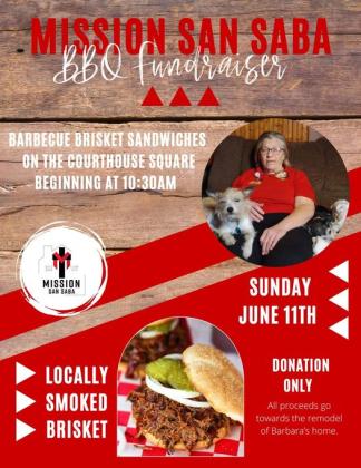 Mission San Saba started out the week with BBQ Fundraiser on Sunday on the Courthouse square.
