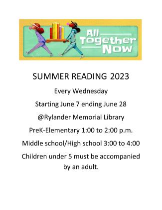 SUMMER READING PROGRAM