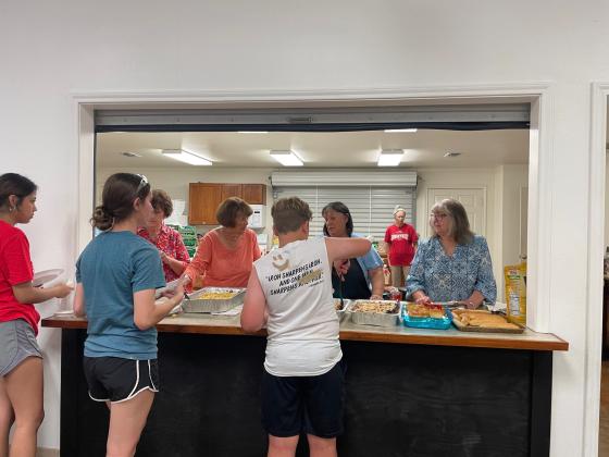 Tuesday lunch and dinner provided by Cherokee Children’s Home and First Baptist Church San Saba.