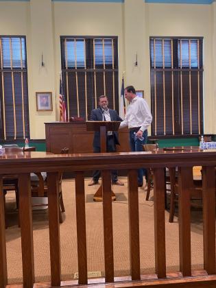 Judge Fauley introducing Congressman August Pfluger