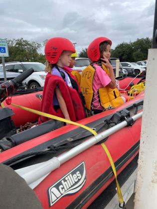 San Saba students learned about swift water rescue from the volunteers.