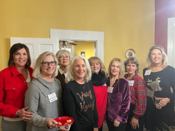 Hostesses for the Christmas Guest Tea were members of the Entertainment Committee:  Leah Oehrlein ( chairman), Mary Margaret Moorhead, Rhonda Killion, Marcia Dyer, Marjean Alexander, Kathy McEwin, Jacqueline Carlson, and Tracy Farley.
