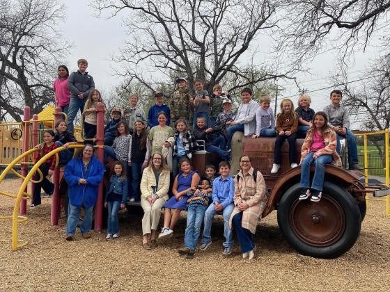 Cherokee Elementary 3rd, 4th, and 5th graders at Zilker Park after a trip to the symphony   Photo by Kari Owen