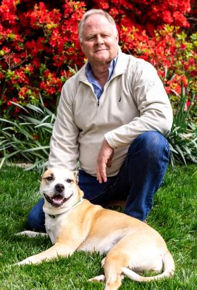 Kris Kiser and his pup Mulligan