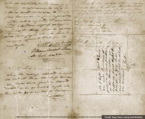 William B. Travis Letter (February 24, 1836)