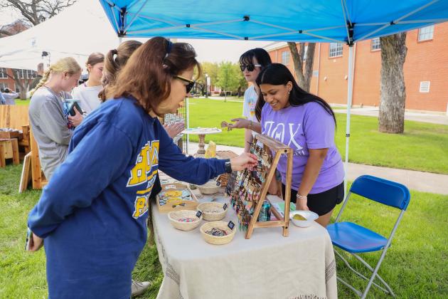The Outdoor Vendor Market featured handmade crafts from students, alumni and personnel.