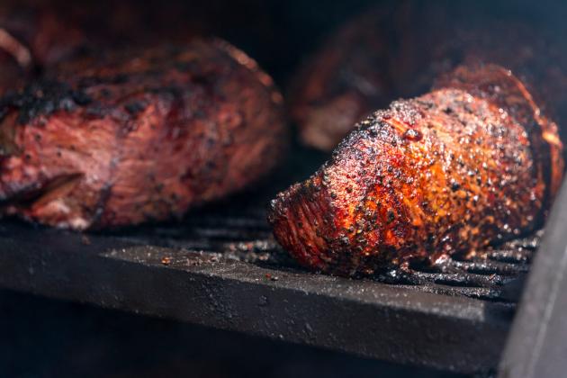 Meat smoking at Troubadour Festival on Saturday, May 20, 2023 in College Station, Texas. Michael Miller/Texas A&amp;M AgriLife Marketing and Communications