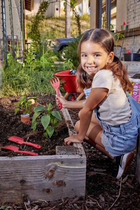 Research has shown that gardening and spending time in nature is beneficial to kids, including but not limited to better vision, increased focus, and a stronger immune system.  Photo courtesy of Corona Tools