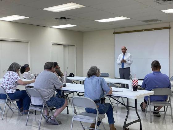 DA Elect Thomas Perry addressing the class.