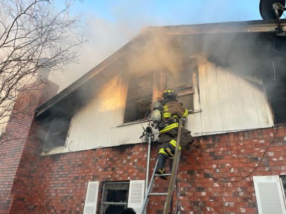 SS VFD battling a house fire on West Wallace street in San Saba on January 11, 2024, Courtesy of the San Saba VFD